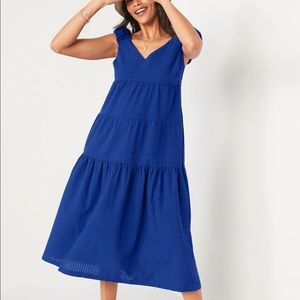 Tiered Seersucker All-Day Dress